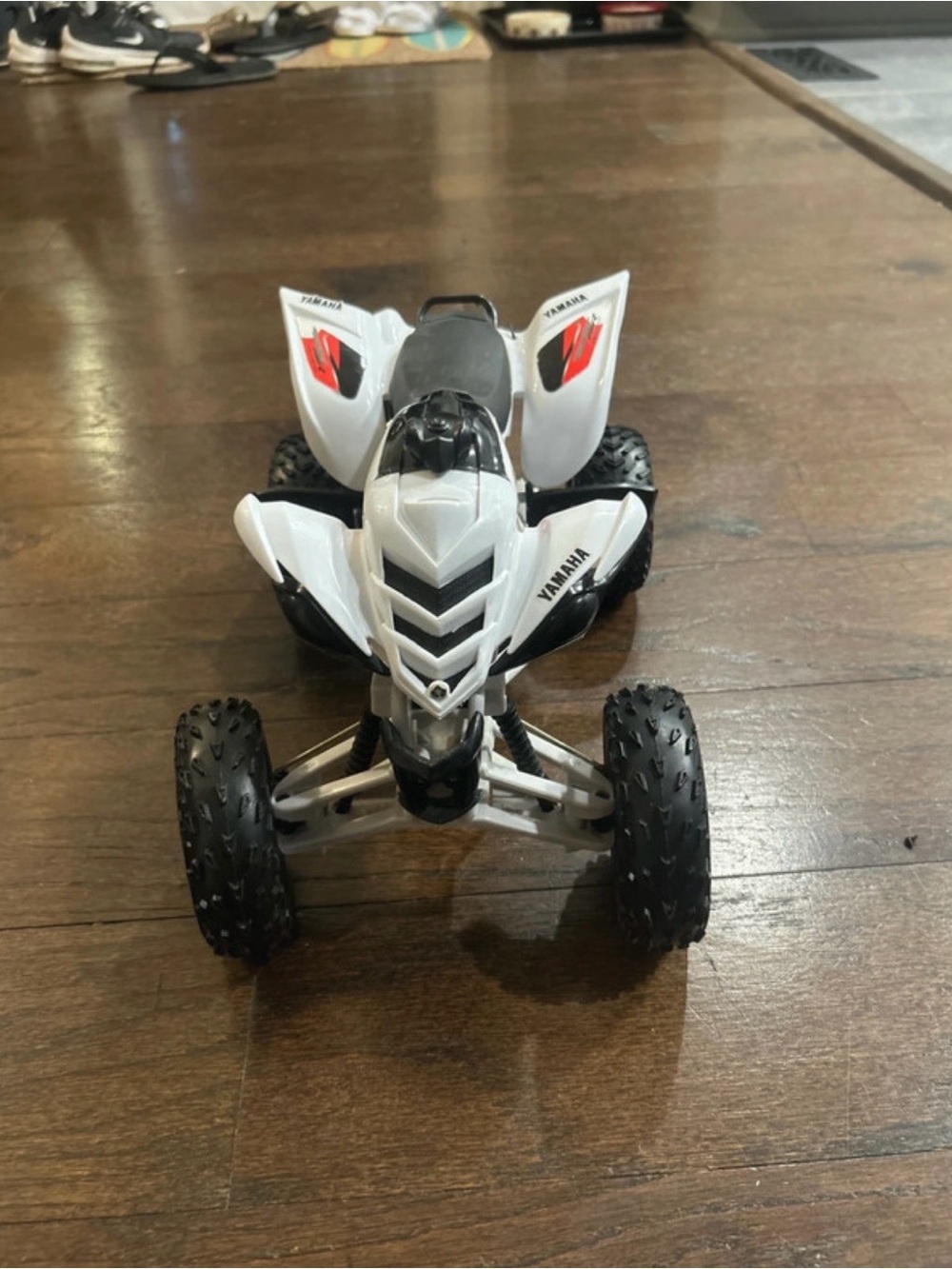 Yamaha White and Black Kids ATV Toy with Red Accents